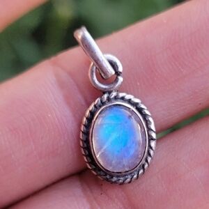 Silver Blue Stone Pendant